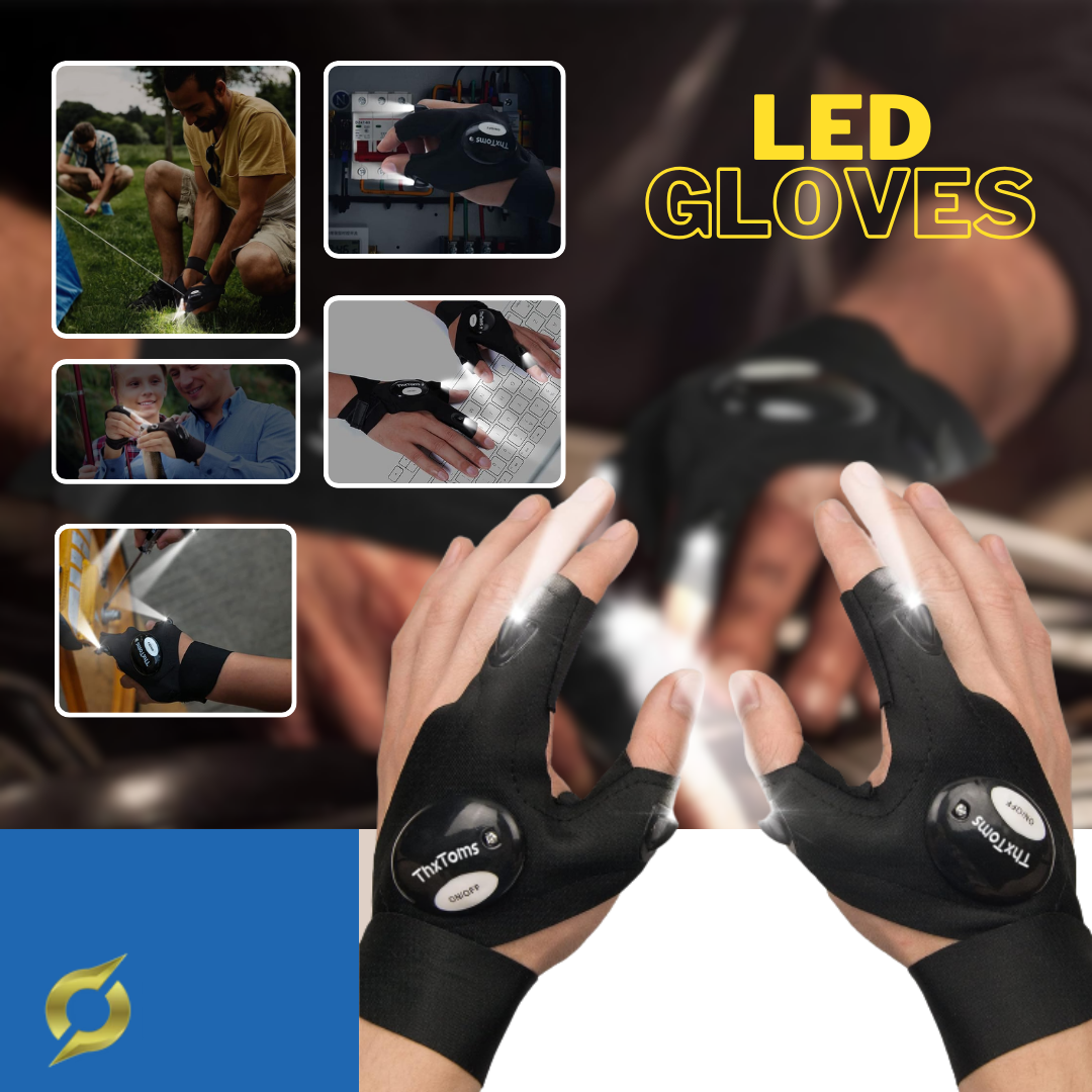 LED Rukavice Bez Prstiju | LightTouch • 2 KOMADA