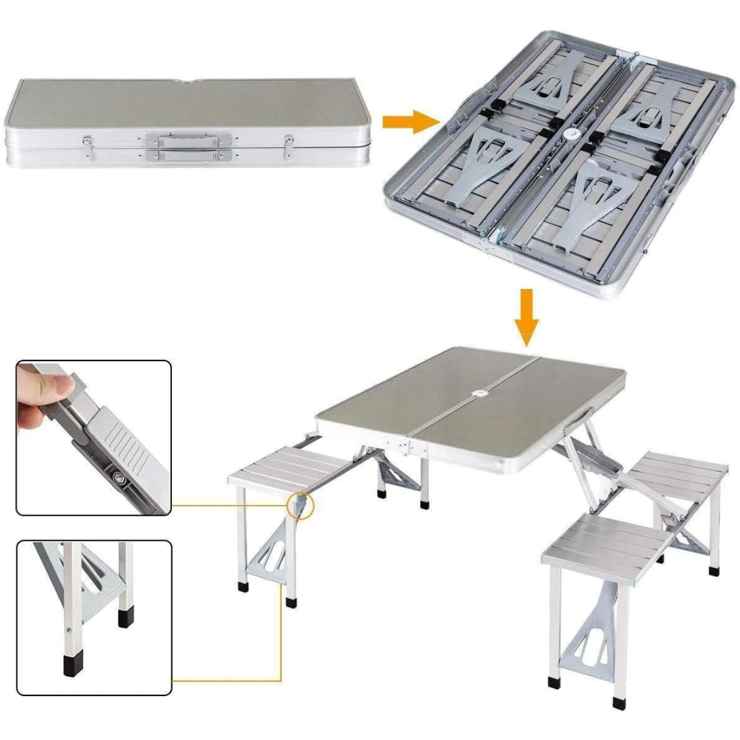 Sklopivi Set Stol + 2 Klupice