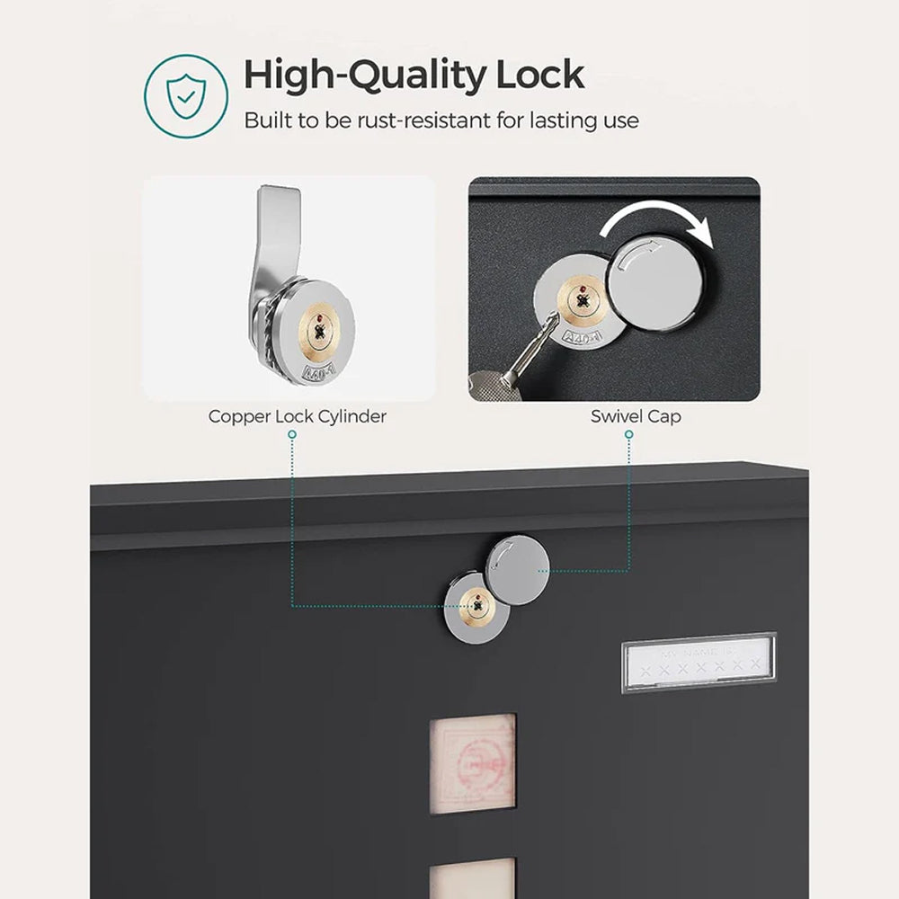 Moderni poštanski sandučić s držačem za novine