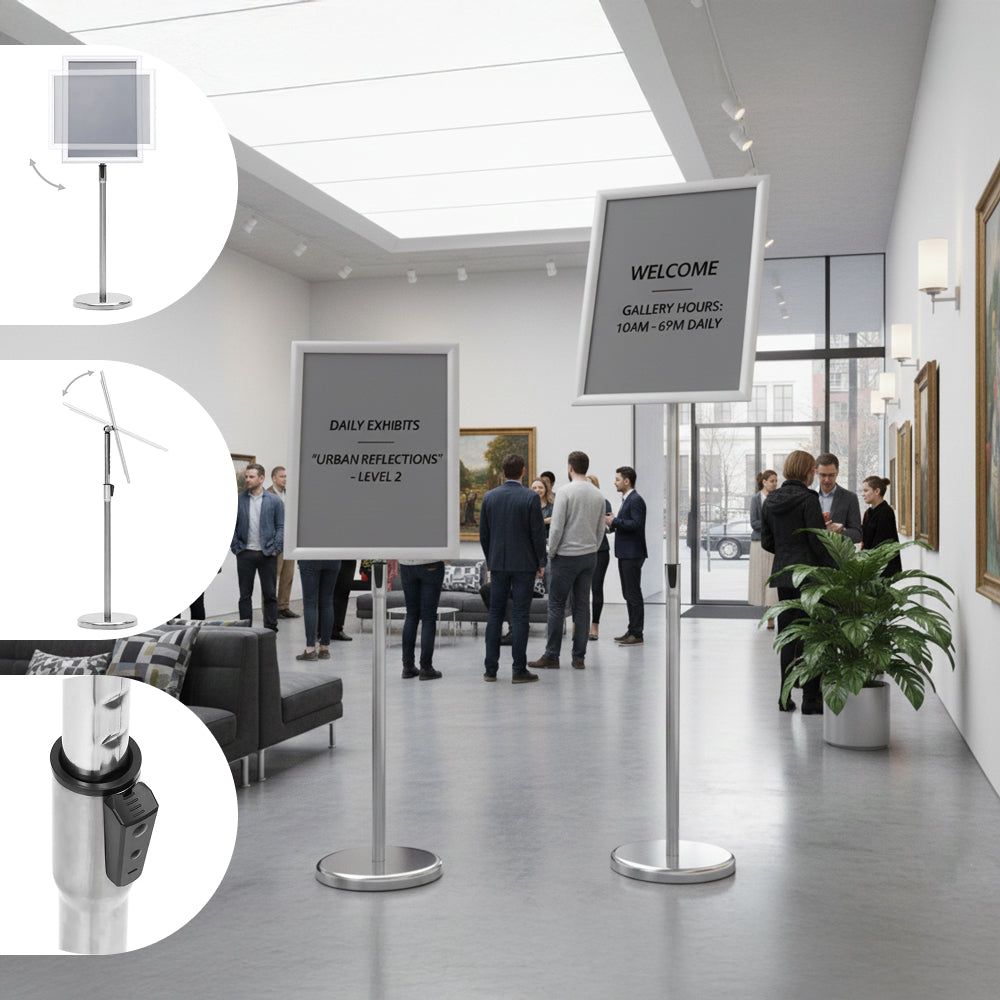 Stalak za plakate s postoljem