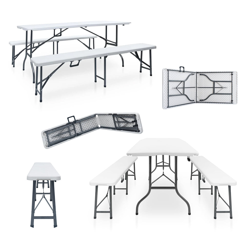 Sklopivi vrtni set (Stol + 2 klupe)