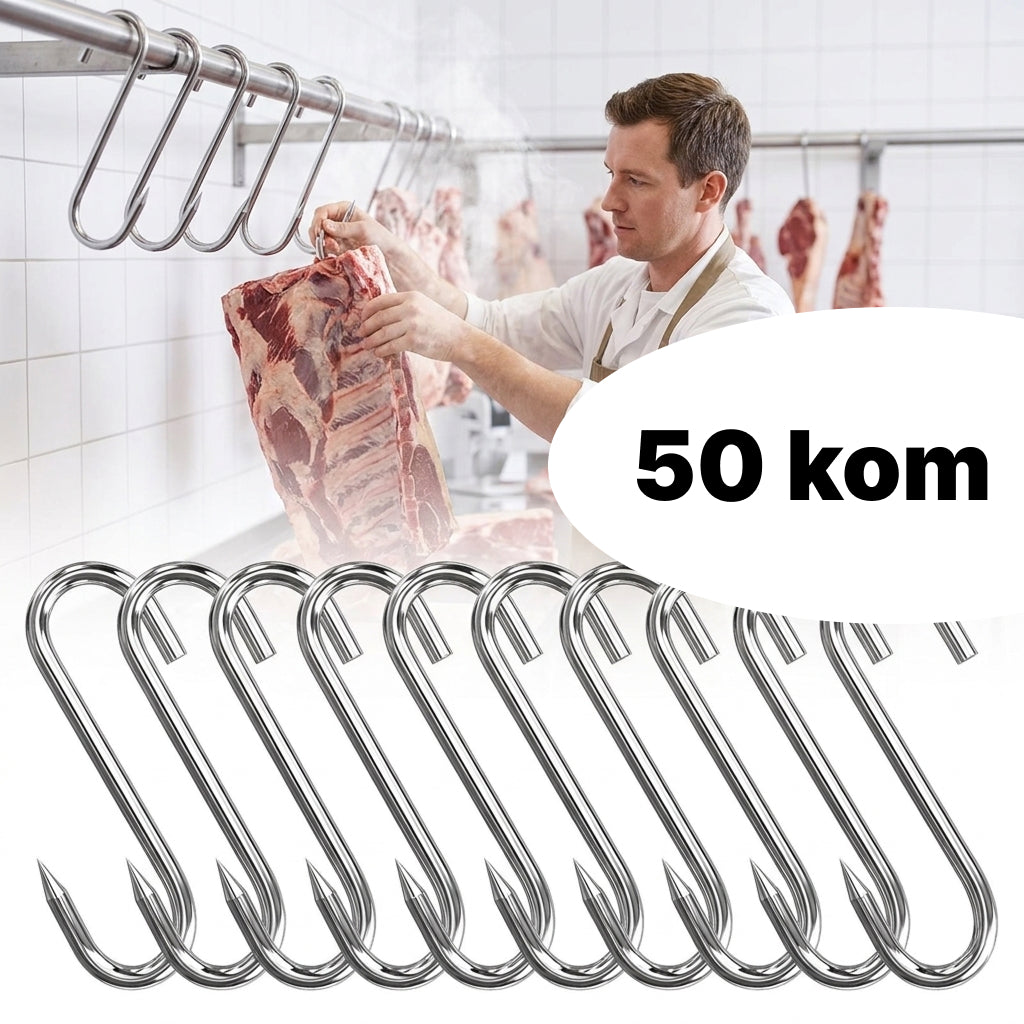 INOX kuke za meso (50kom/pak)