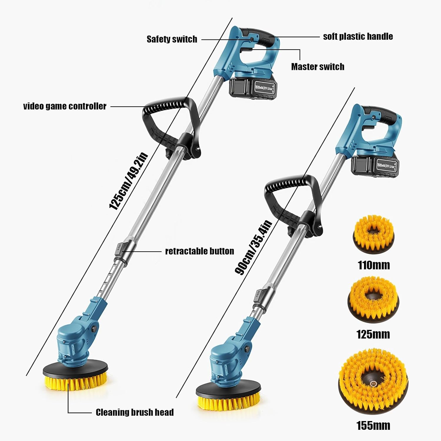 Akumulatorska teleskopska četka za podove