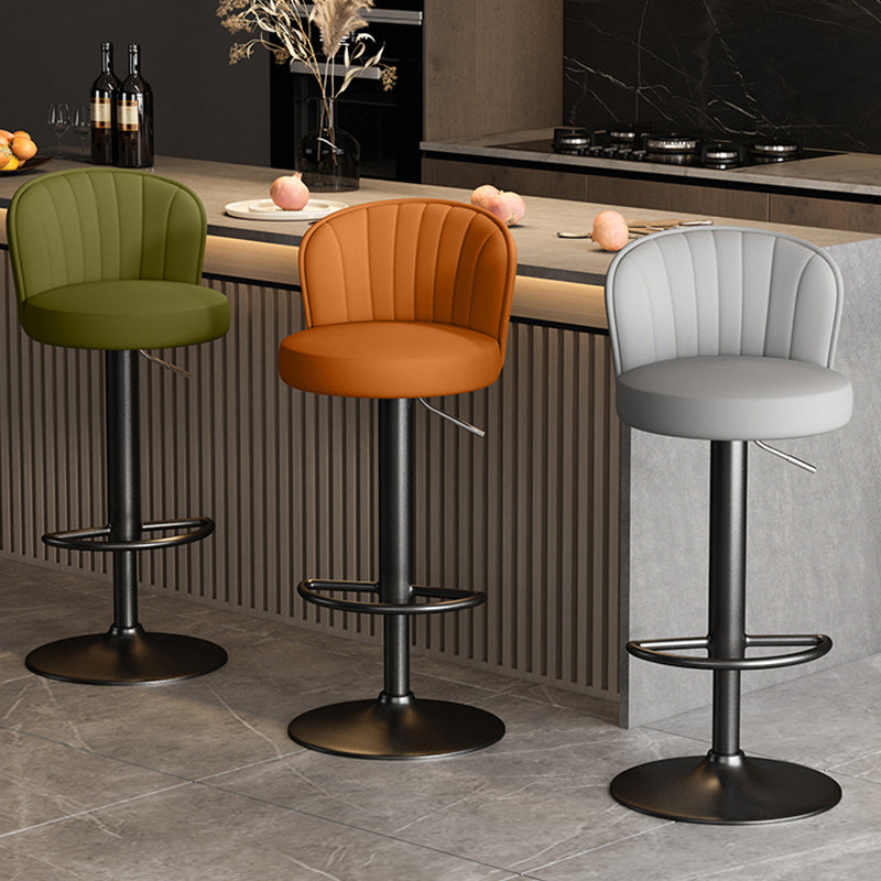 Klasična barska stolica - Brušena koža