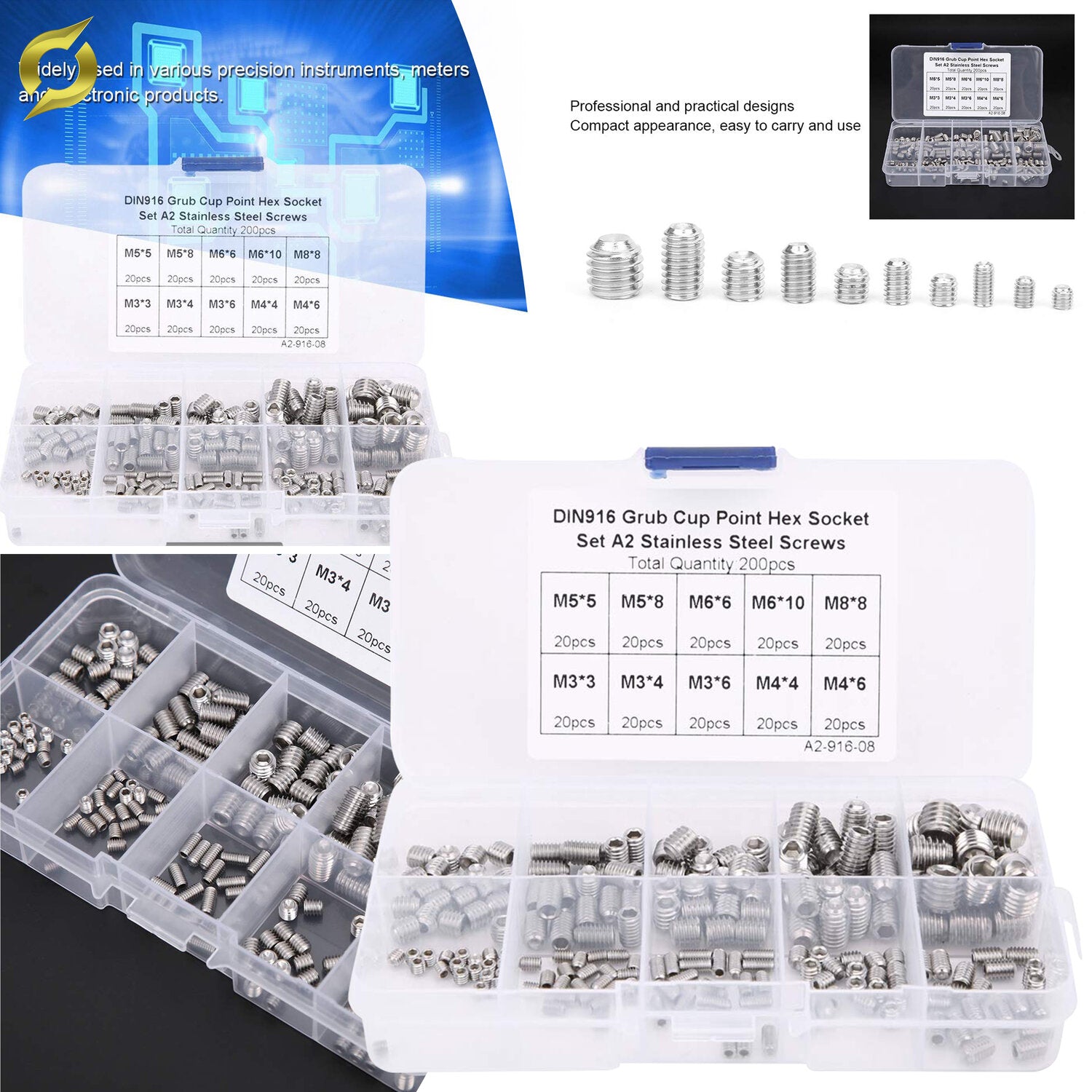 Set 200 Kom Uvrtnih Vijaka