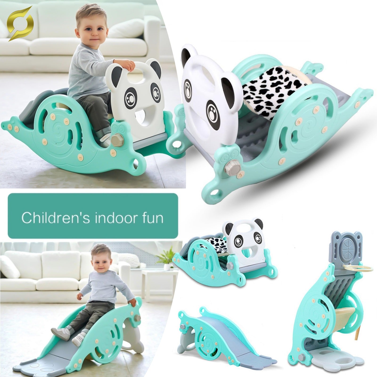 Dječji tobogan, ljuljačka i koš - set 3 u 1 | BABYPLAY