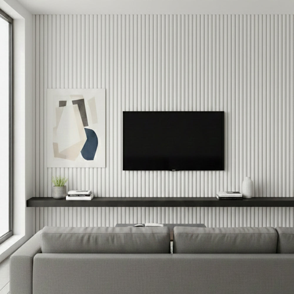 Drveni akustični panel - Bijeli hrast ( 280x60 cm )