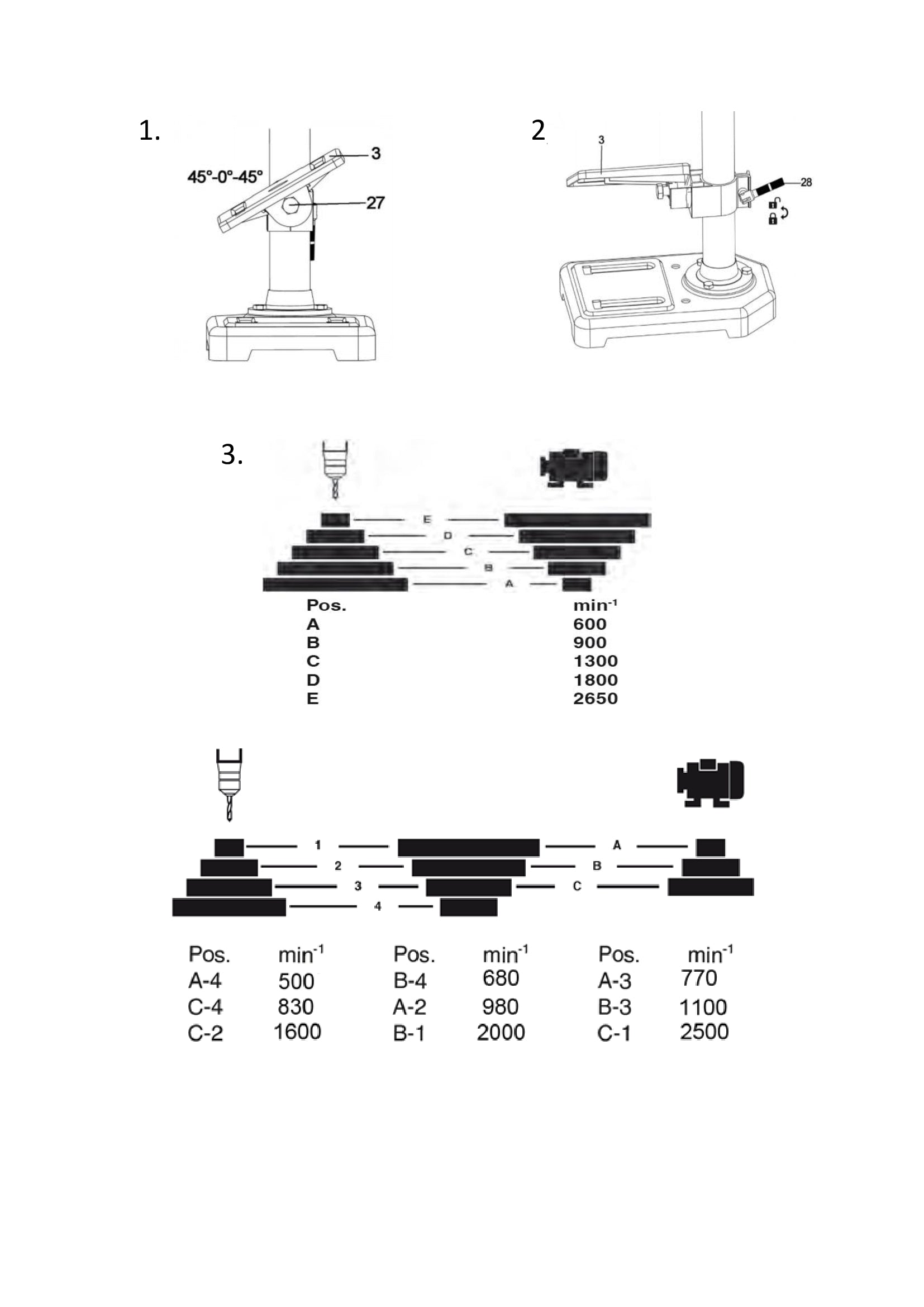 Stupna bušilica sa škripcom| 1850 W Kraft&Dele®