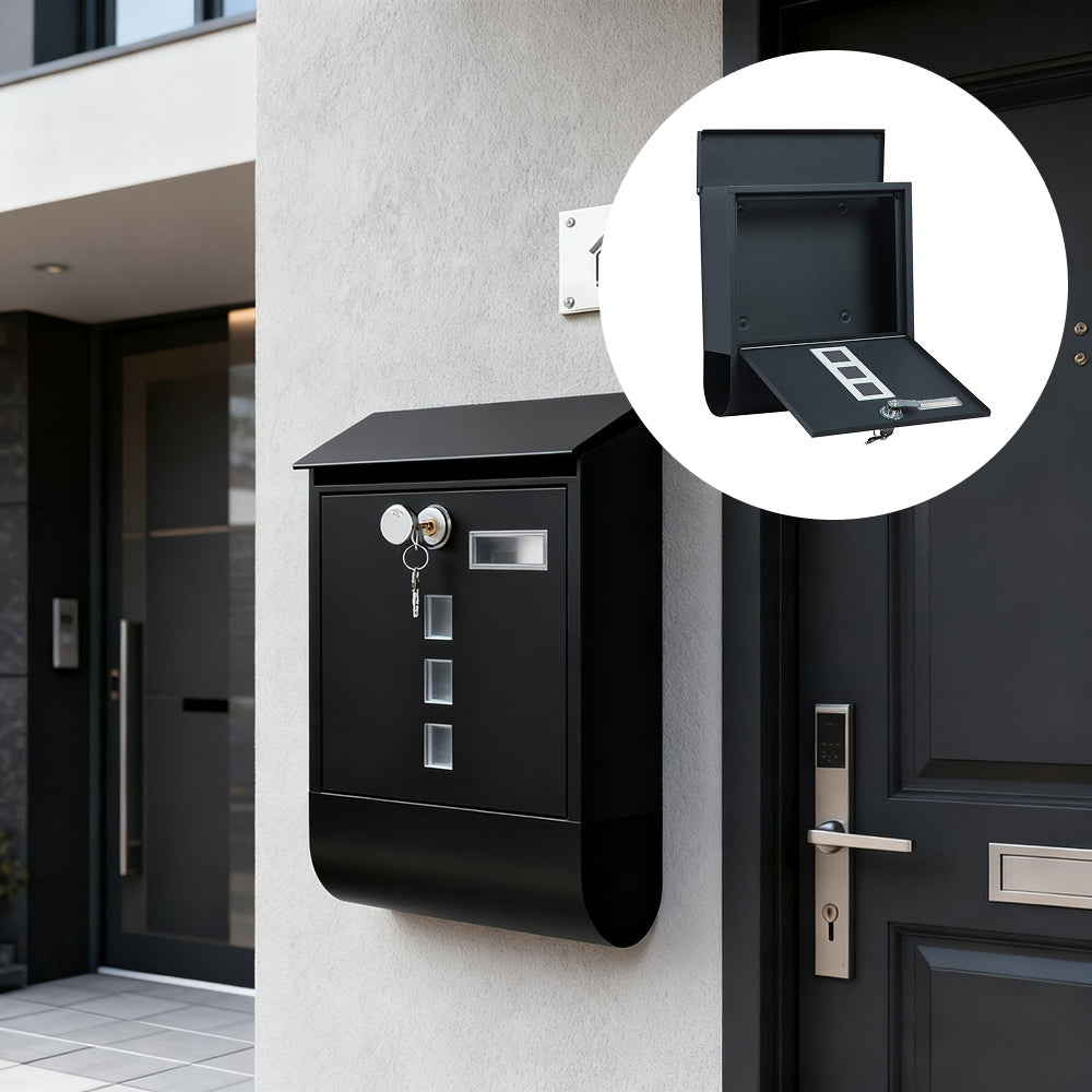 Moderni poštanski sandučić s držačem za novine