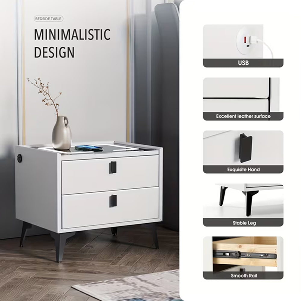 Pametni noćni ormarić s bežičnim i USB punjenjem