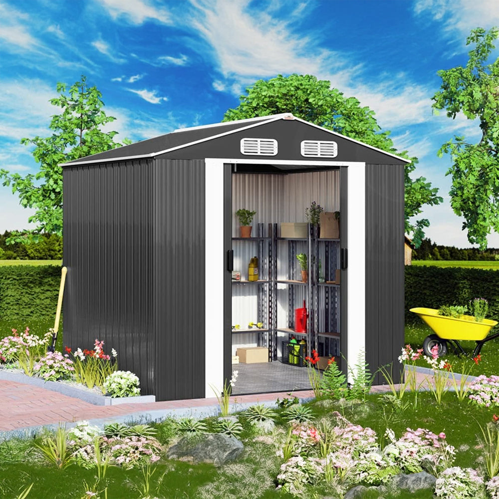 Metalna vrtna kućica (244 x 305 cm)