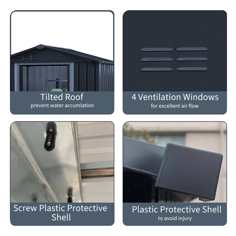 Metalna vrtna kućica (244 x 305 cm)