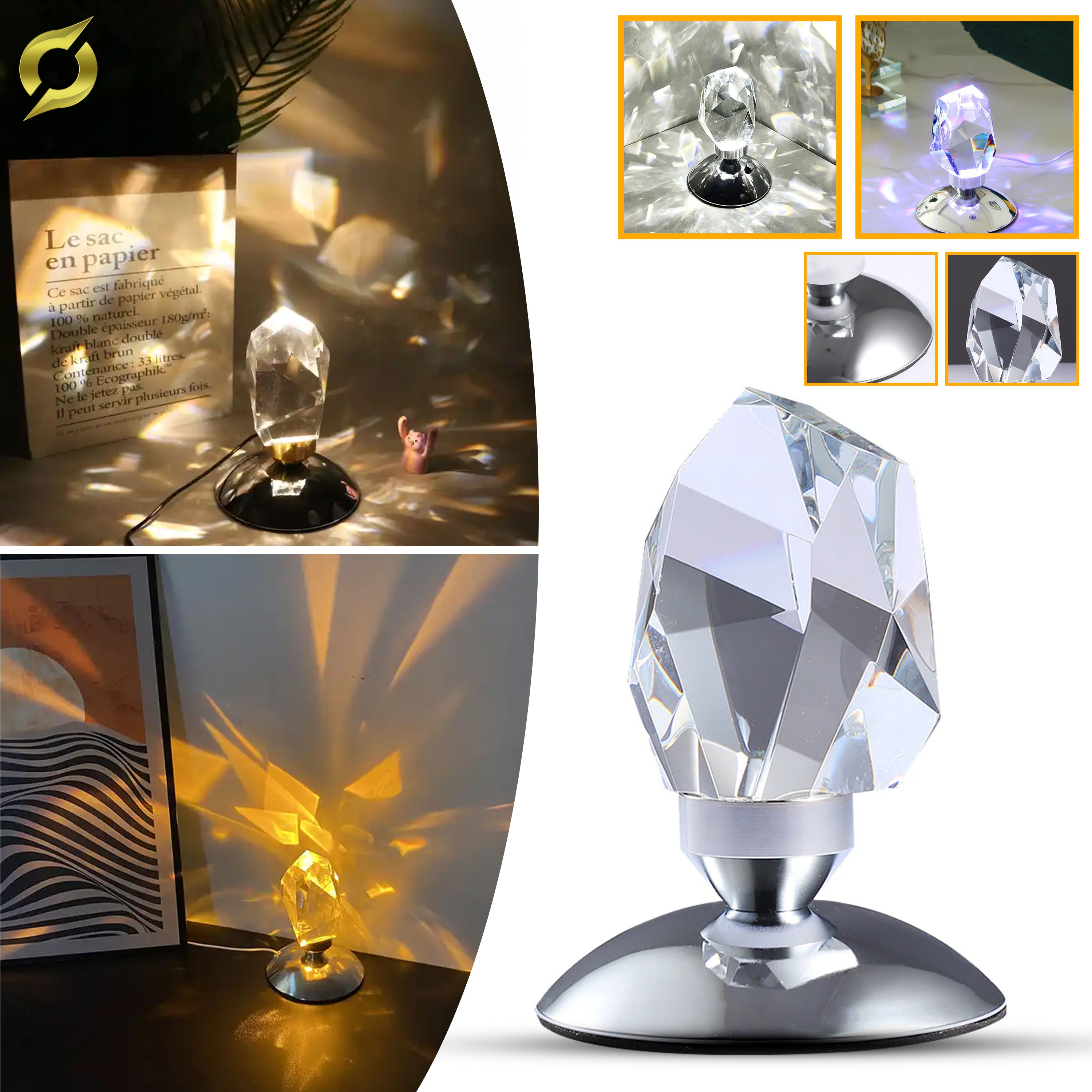 Kristalna LED Stolna Lampa | CrystalLux