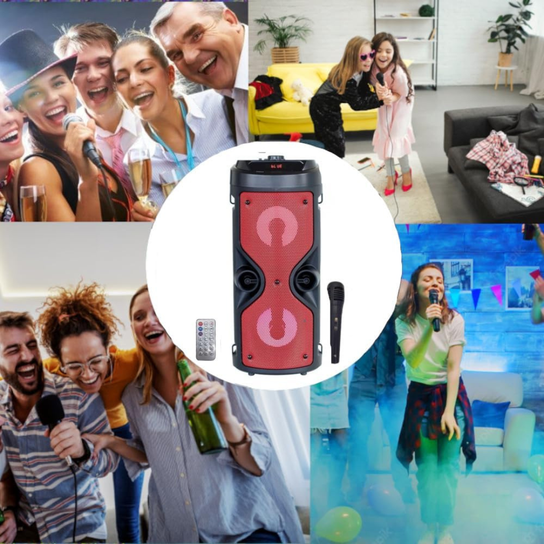 Bluetooth Zvučnik s Mikrofonom, Daljinskim i Rukohvatom