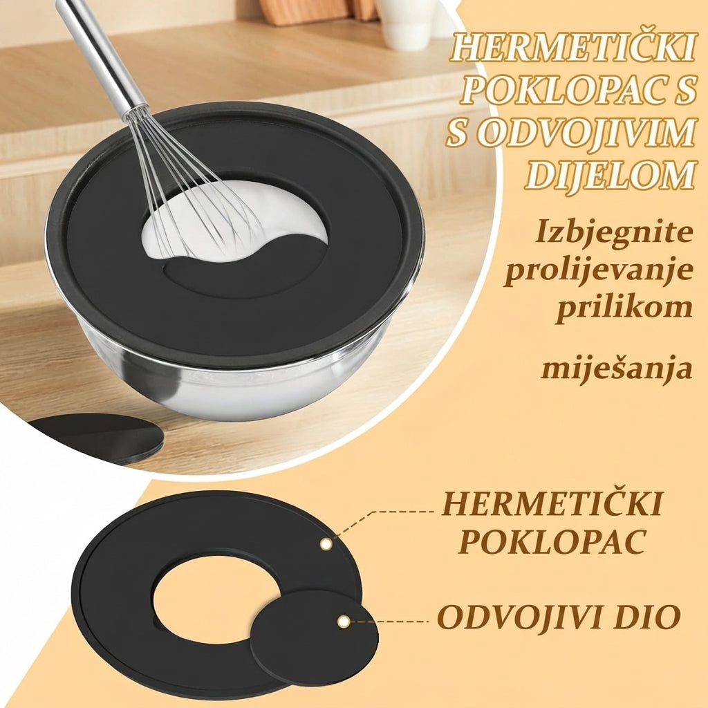 Set inox zdjela s hermetičkim poklopcima