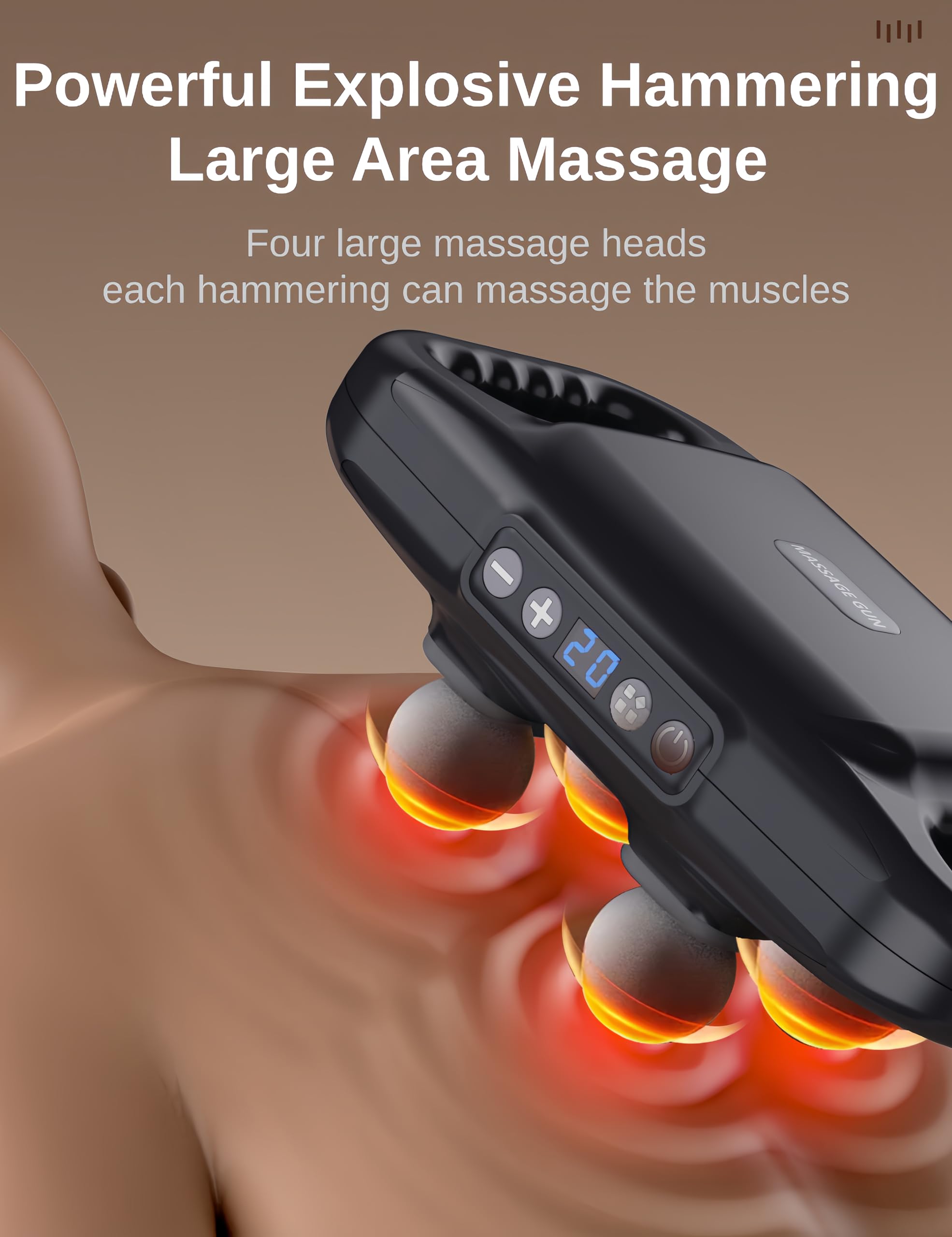 SHIATSU S 4 ROTIRAJUĆE MASAŽNE GLAVE