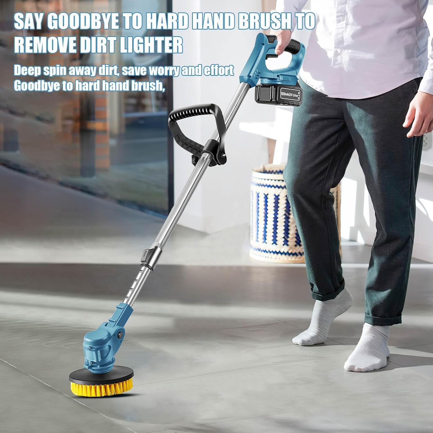 Akumulatorska teleskopska četka za podove