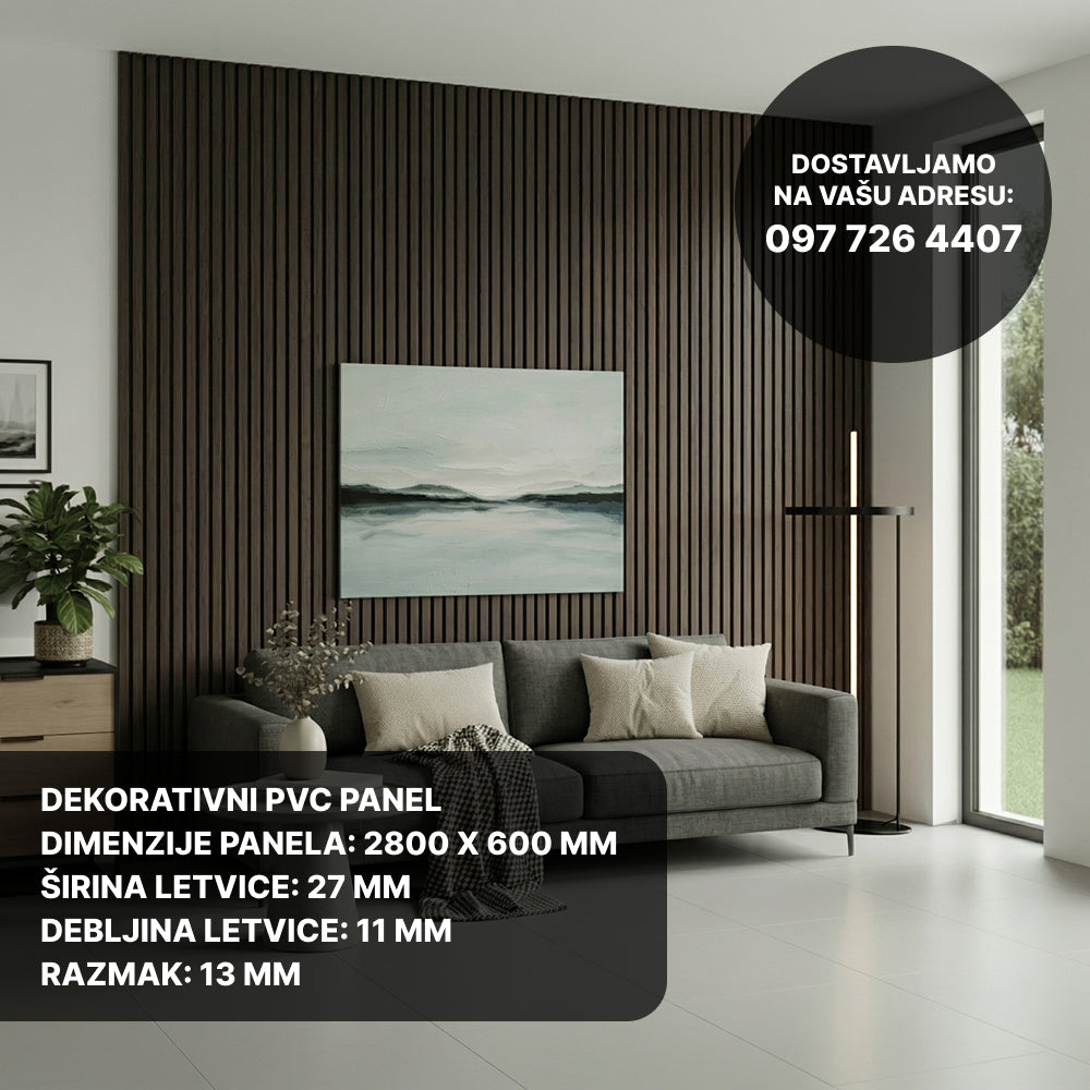 Drveni akustični panel - Američki orah 280X60 CM
