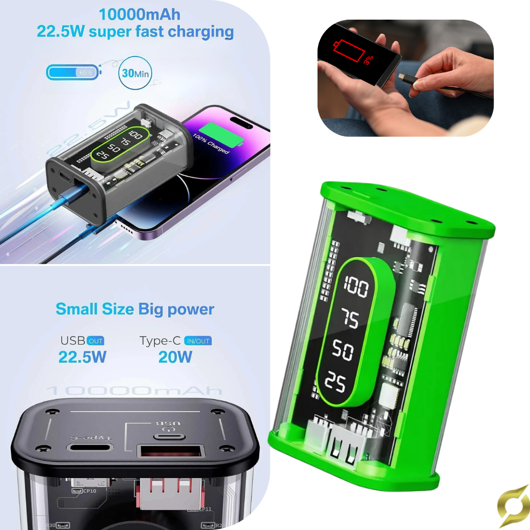 Mini prozirni Power Bank 10000mAh