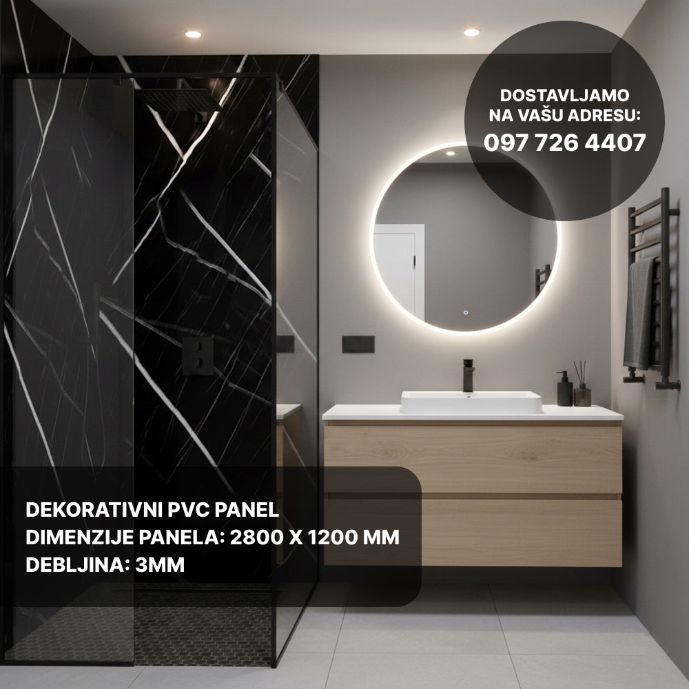 Dekorativni PVC Panel - Crni Mramor