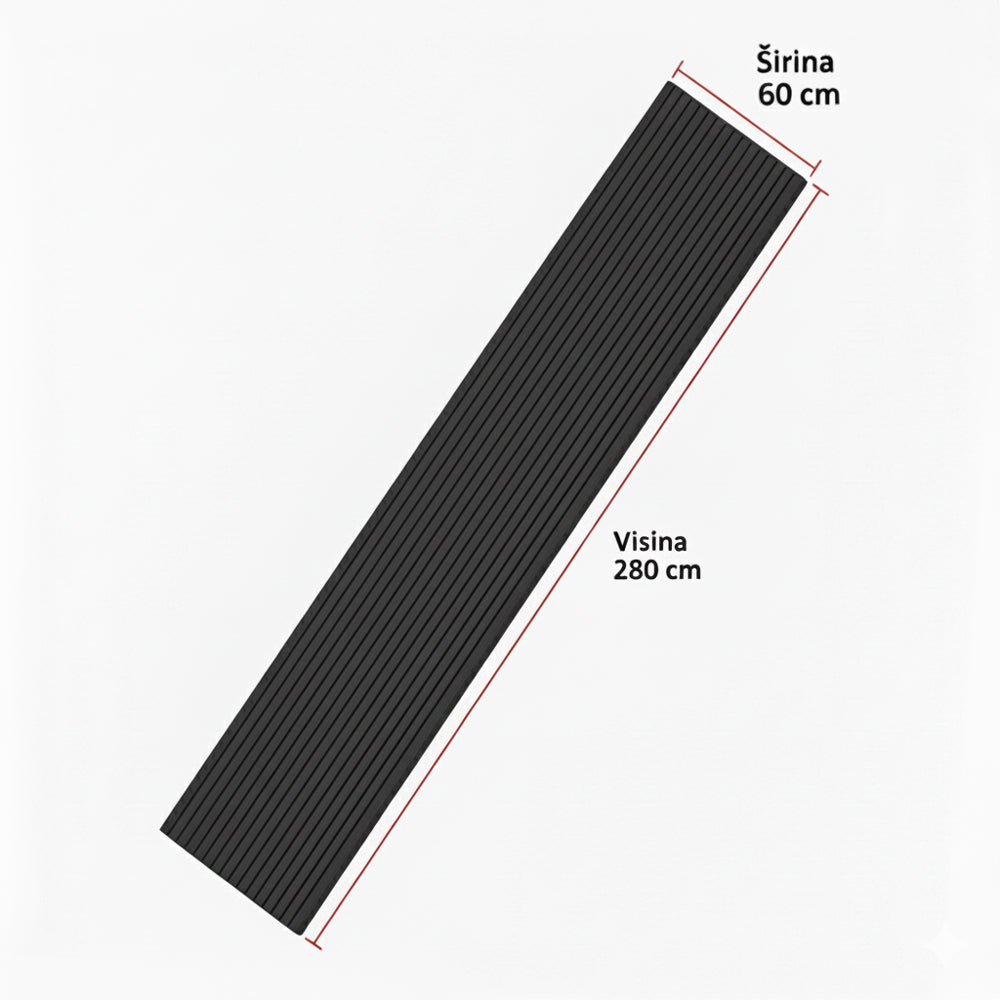 Akustični panel -Dimljeni tamni hrast - 280cm x 60 cm
